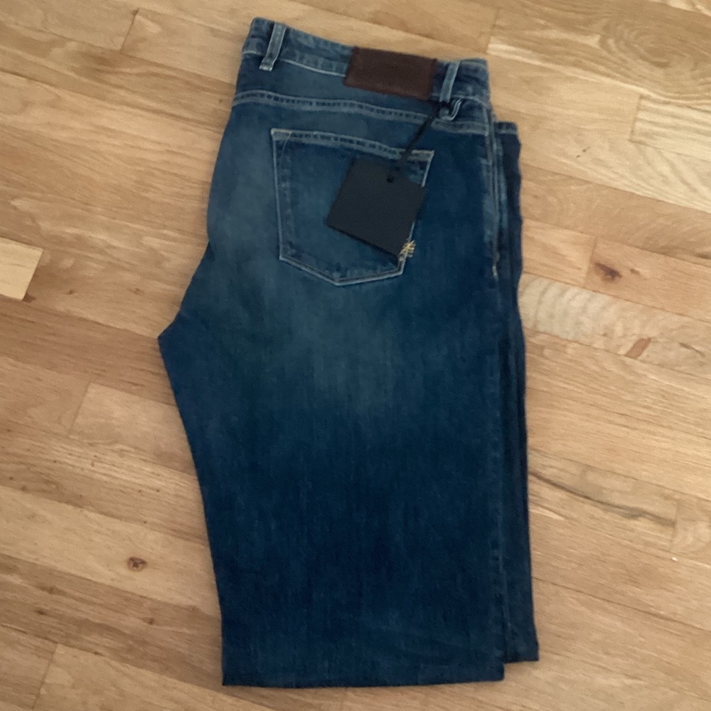 PT05. Men's Straight Fit Dark Blue Denim Jeans. Size 38